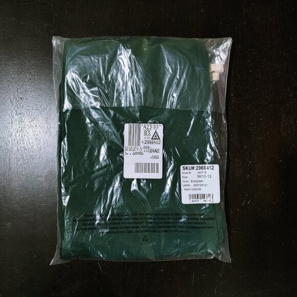 NWT Lands' End Girls Sweatpants Evergreen Dark Green Fleece Pants size M size L - Picture 8 of 8